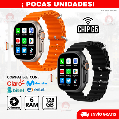 SMART WATCH ULTRA S9 / CON CHIP / 64GB / PLAY STORE / DOBLE CÁMARA